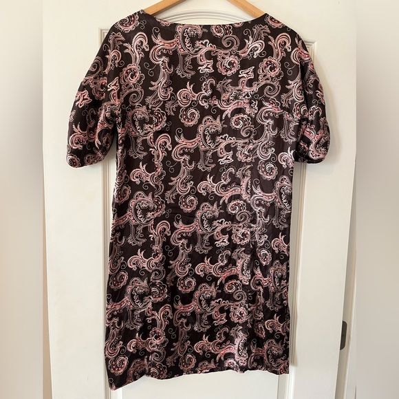 Michael Michael Kors 100 % Silk Short Roll-up Sleeve Women’s Size Medium - Picture 4 of 16